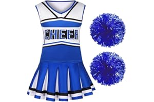 Gortykor Cheerleader Costume for Girls Cheerleading Outfit for Halloween Cheerleader Gifts 3-10 Years