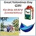 Upgraded Double Camping Hammock- with 2 Longer Ropes 15ft, Unique GIFT BOX, Tree Straps. Portable Lightweight Heavy Duty Parachute Nylon Hammocks for Yard Backpacking Travel Beach Patio, Support 600lb