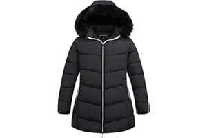 Pefflarge Women's Plus Size Winter Windproof Warm Down Coats Waterproof Thicken Hooded Fashions Puffer Jacket