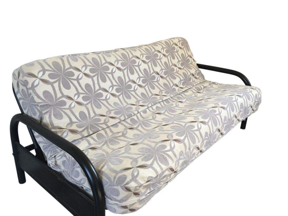 Black OctoRose Twin Size Zipper Bonded Classic Soft Micro Suede Futon