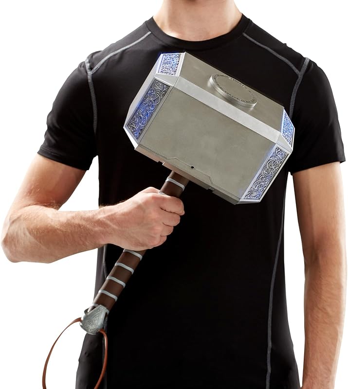 Legends Series, Marteau électronique Premium Mjolnir avec Sons et lumières, Article de Cosplay pour Adultes