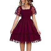 zarmfly Girls Dress Summer Puffy Sleeve Embroidery A Line Chiffon Double Layer Smocked Shirred Kids Party Dresses 6-15 Years