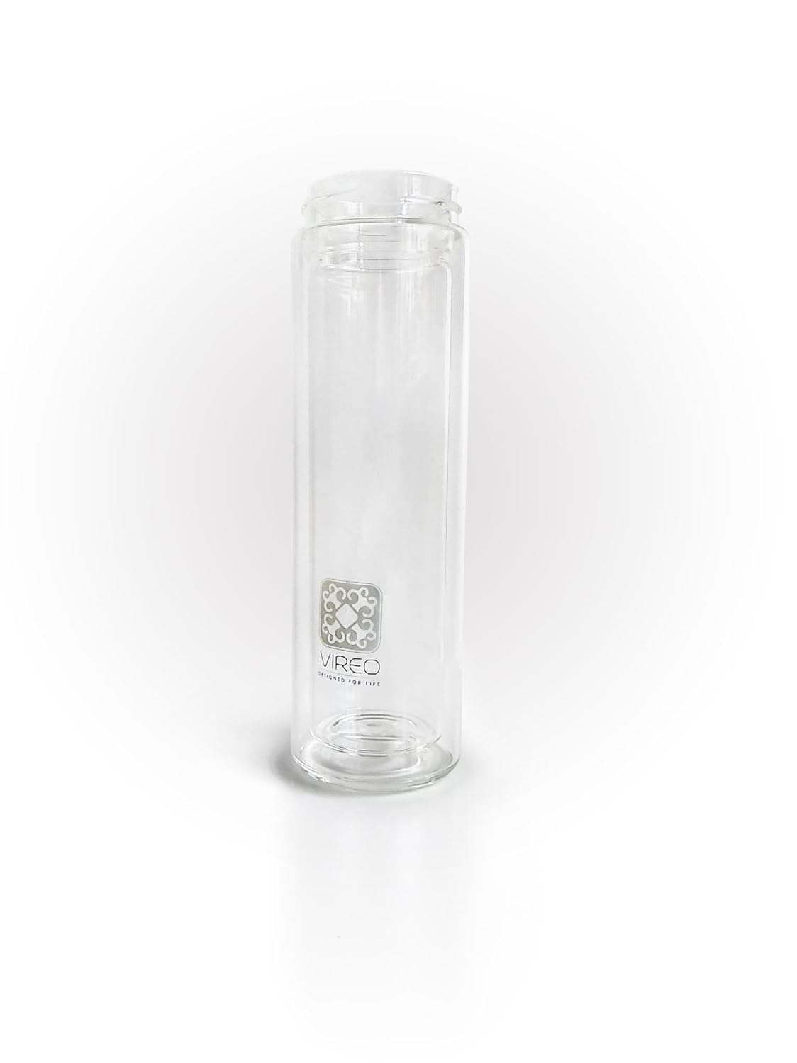 Insulated Glass Double Wall Water Bottle Refill 480ml Eco Friendly