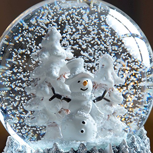 WeRChristmas Snowman and Christmas Tree Snow Globe Christmas Decoration