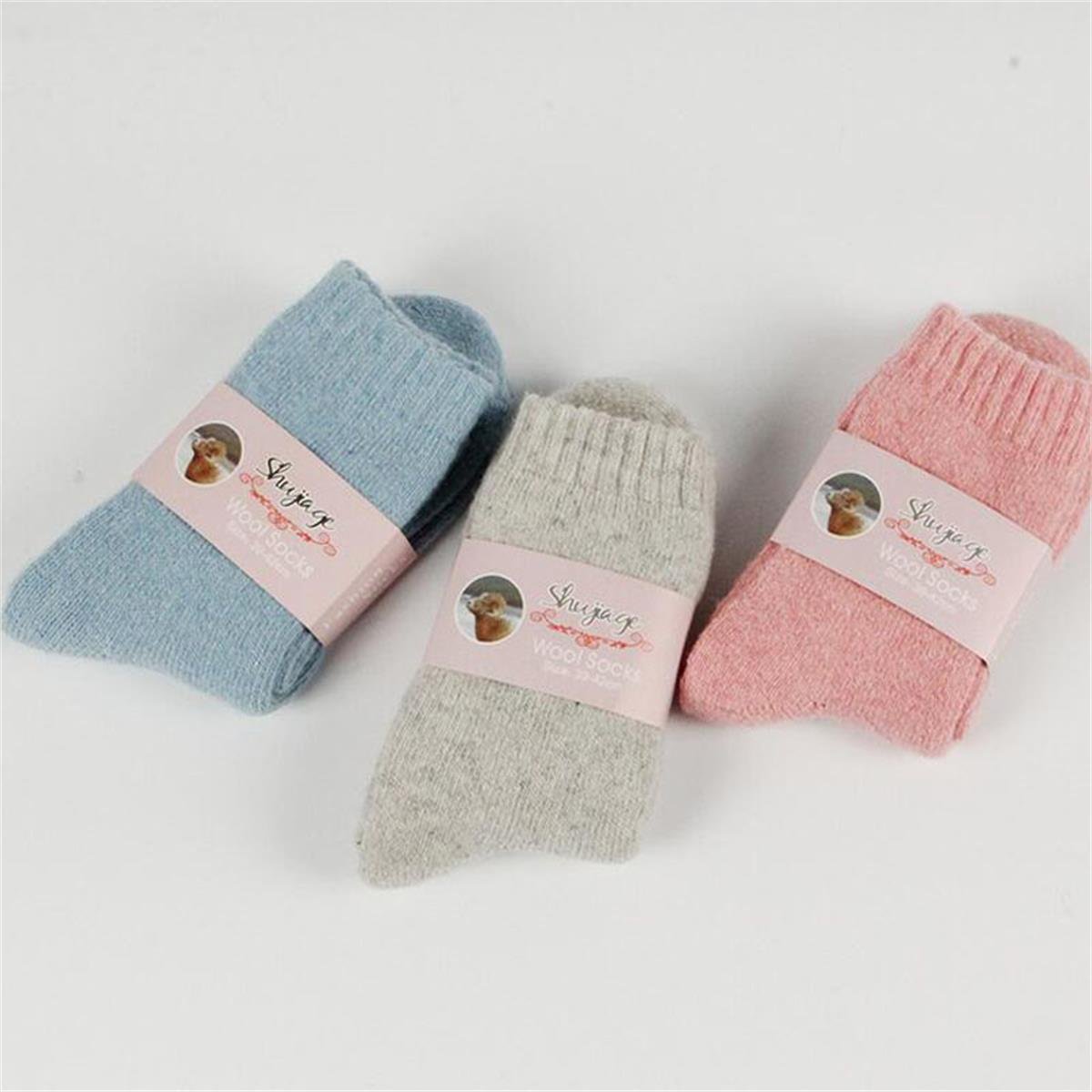 LONGQI - Chaussettes - Femme Bleu Bleu