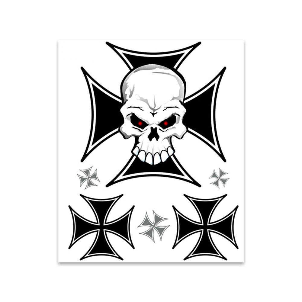 Quattroerre Stickers Skull Cross, 10 x 12 cm