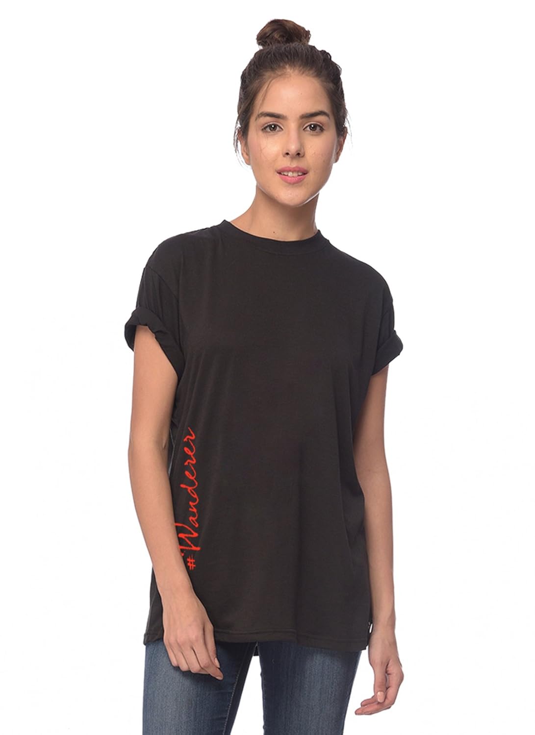 yoloclan wanderer women black t-shirt