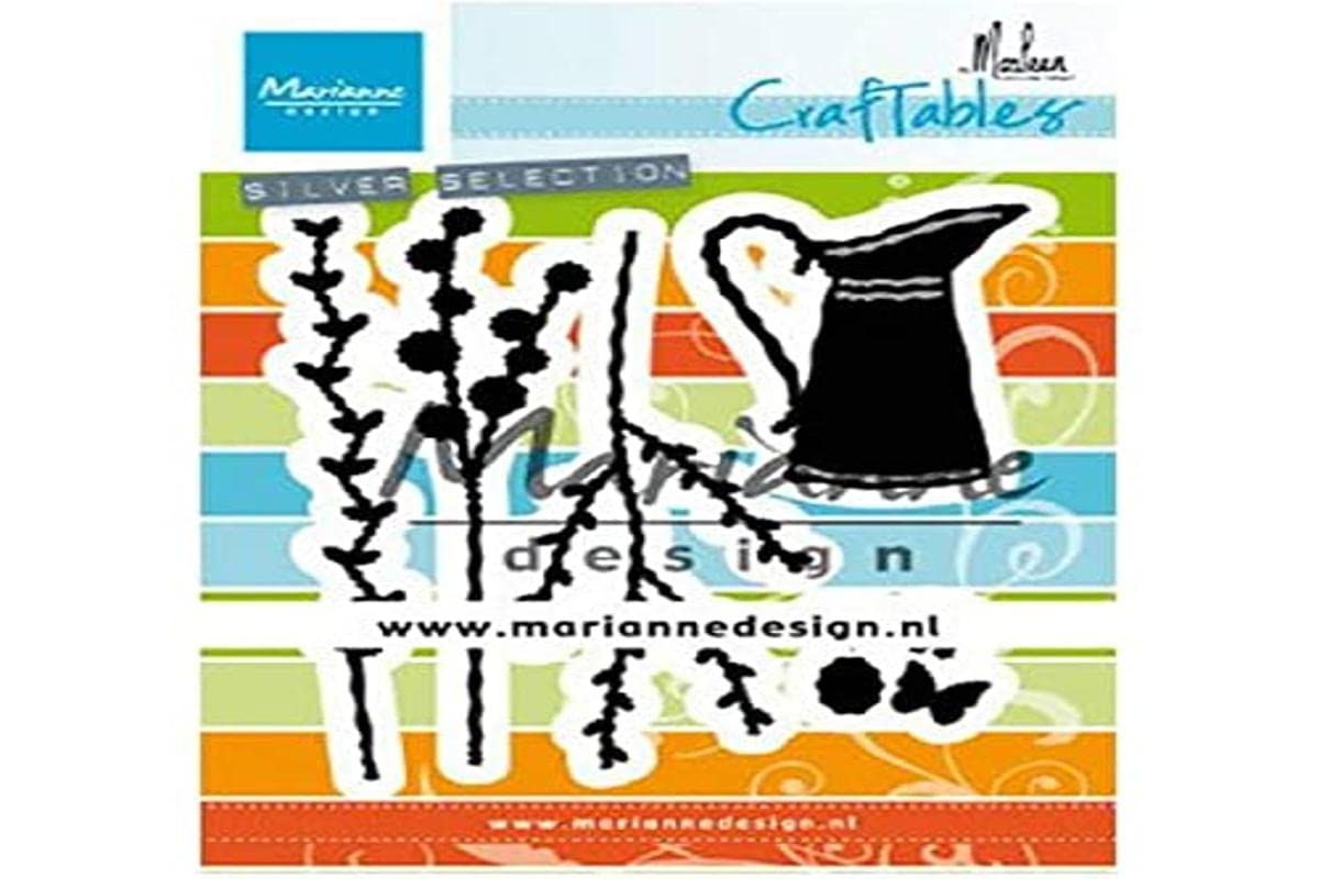 Marianne Design Craftables Small Metal Jug, Silver or White