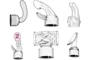 Fashionable and Trendy Magic Wand Attachment Accessories - Soft Silicone Head Cover with 1.77 inch Inner Diameter（6Pcs-Clear）