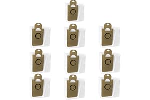 ZYBULSHJT 10 Pack Replacement Dust Bags for iHome AutoVac Nova Self Empty iHRV6/ Laresar L6 Pro/Honiture Q6 Pro/Neabot N2/ Proscenic M8 Pro Robot Vacuum Accessories Parts