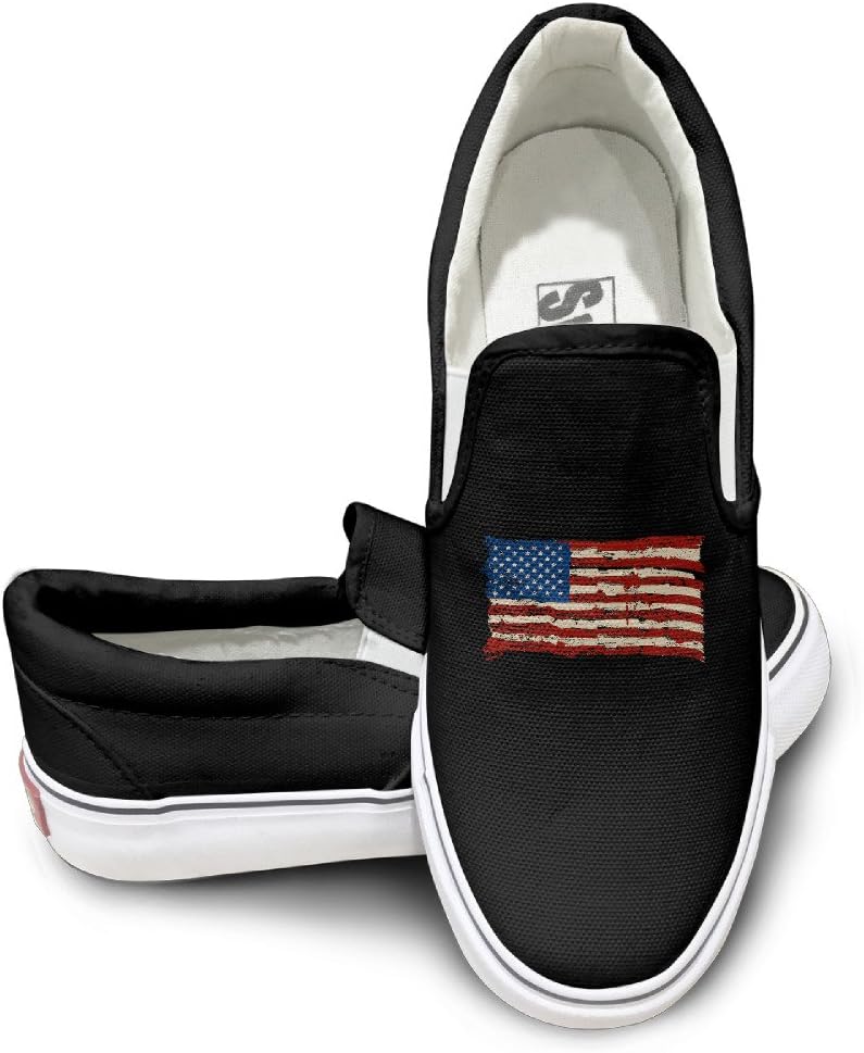 McBr Fashion Sneakers Shoes Flag Of The United States American Flag Sun Black