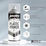 Jenolite Plastic Primer Spray Paint White 400ml Adhesion Primer for Plastics view 2
