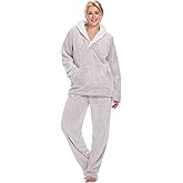 Istylish Womens Fluffy Pajama Sets Fleece Women's Fuzzy Loose Plush Sleepwear 2 Piece Sherpa Loungewear Set