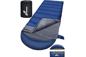 Sportneer Sleeping Bag, Winter Sleeping Bags for Adults Cold Weather 0 Degree Sleeping Bag Warm Crystal Velvet Lining XXL, Bi