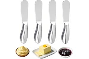Stainless Steel Butter Knives Set,4 Piece Premium Stainless Steel Butter Knives Set,for Effortless Butter and Cheese Spreadin