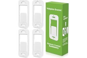 CAHANT Wallplate Brackets Compatible with Lutron Caseta Pico Remote, No Wires Required, Wall Mounting Kit Compatible with Lutron Smart Switch, 4-Pack ABS