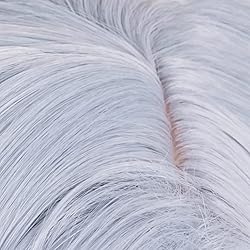 Long Silver Anime Wig Genshin Impact Shen He