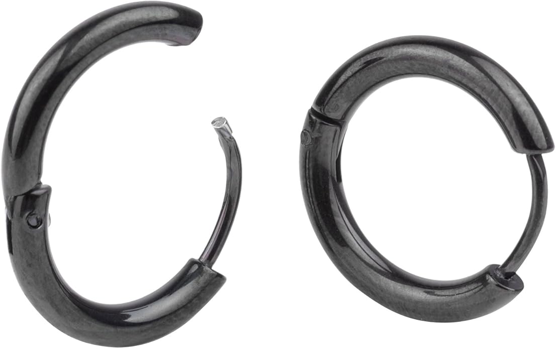 Surgical Stainless Steel Mens Womens Hoop Earrings Huggie