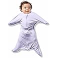 SleepingBaby EverSoft Zipadee-Zip Transitional Swaddle Sack, Viscose from Bamboo, Wearable Blanket with 2-Way Zipper - Lilac, XS
