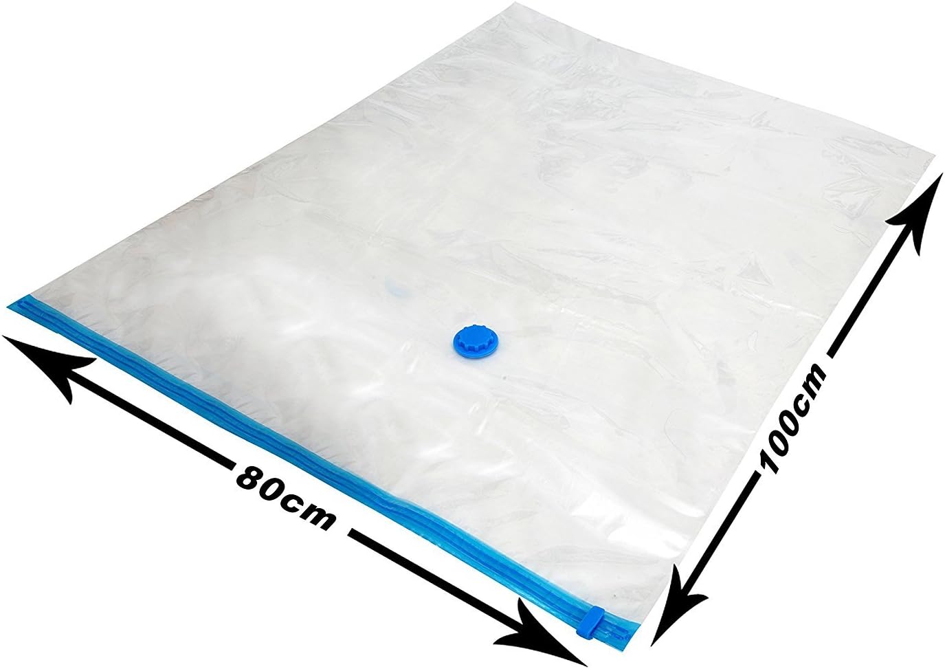 [4 Pack] XL Vacuum Storage Bags, 100X80cm. Space Saving Storage Solution, Ideal for Clothes, Bedding, Duvets, Towels, Curtains and More.