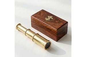 Roorkee Instruments India Brass Telescope with Box/Unique Gift