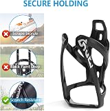 Ainiv Bike Water Bottle Cage 2Pcs Plastic PC Bottle Holder Black Red view 4