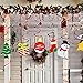 KUUQA 34 Pieces Christmas Hanging Swirl Decorations Kit Ceiling Swirl Decoration Christmas Tree Snowman Socks Gift Box Pentagram for Christmas Party Decoration