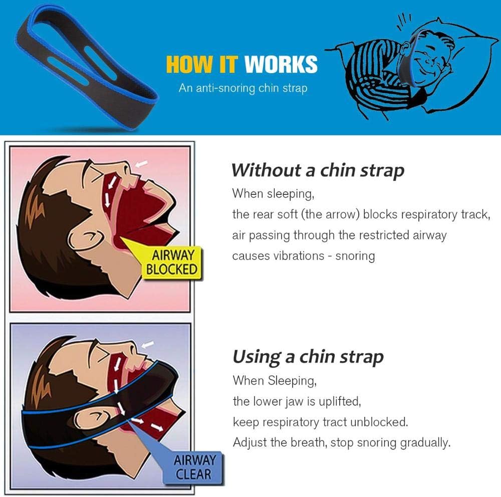 Anti Snoring Chin Strap,Snoring Solution Anti Snoring Devices Effective Stop Snoring Chin Strap for Men Women Adjustable Snore Reduction Chin Straps Snore Stopper Advanced Sleep Aids Better Sleep: Health & Personal Care