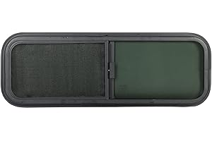 Yctze RV Window Glass Replacement Sliding RV Window RV Slider Windows RV Vertical Sliding Window RV Door Window Glass Black T