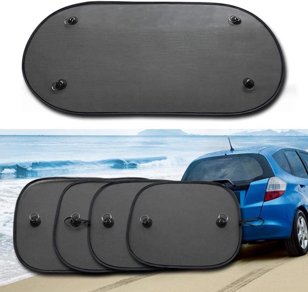 POASKZ Suction Cup Side Car Sun Shades Rear Window Sunshades Cover Mesh Visor Shield