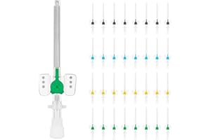CAPHSTION IV Catheter with Wings and Injection Port IV Catheters Sterile I.V Cannula with BD Instaflash Needle for Animals (18G, 10pcs)