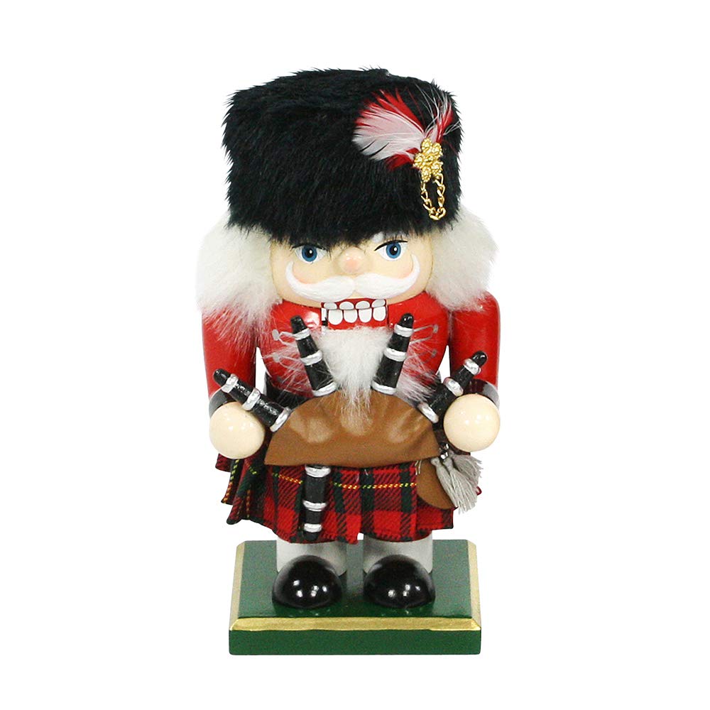 Dekohelden24 Nutcracker Scottish with Bagpipe Approx. 18 cm