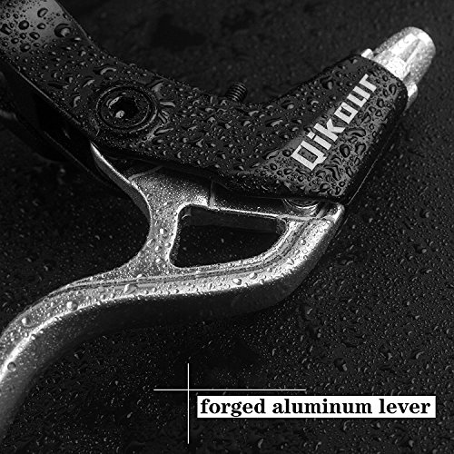 TOPBRY Bicycle Brake Lever,1 Pair Universal Full Aluminum Alloy Bicycle Brake Handle 2.2cm Diameter for Mountain Bike, Road Bike, Folding Bike, MTB (Silver & Black, 3-Finger) - Thumbnail 5