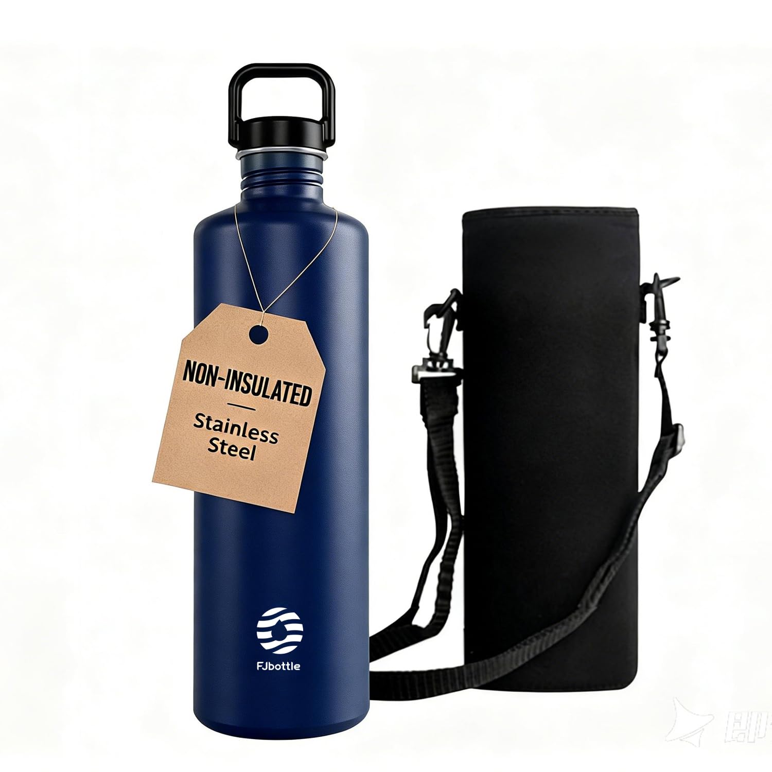 Healter 2 litre Water Bottle Stainless Steel | Single Wall Uninsulated Canteen | Eco Reusable Bottle | Plastic Free and Leakproof Metal Water Bottle for Camping and Outdoor Sports(Dark Blue)