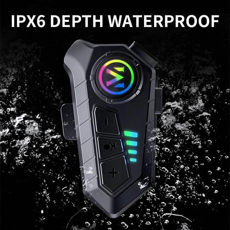 FEYA Motorcycle Helmet Speakers - Super Long Battery Life, Motorbike Headset Single Use Headset with Soft/Hard Mic,IPX6 Automatic Answer/Music Control/Intelligent Noise/Wake up Siri - Y-M10