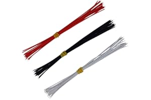 Zelerdo 45pcs 22AWG Hookup Wire Pickup Wire for Guitar and Other Musical Instrument, 3 Colors