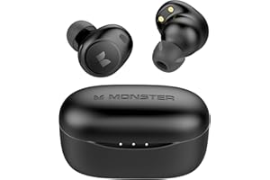 Monster Wireless Earbuds Bluetooth 5.3, 32H Playtime with Charging Case, Wireless Earphones, Touch Control, in-Ear Headphones