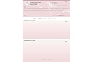 ABC CHECK PRINTING ABC Printed Business Checks Compatible w/QuickBooks on Top, Red Marble - 100 Sheets
