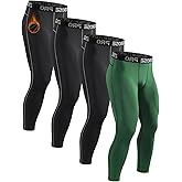 ATTIQOZI 4 Pack Men's Thermal Compression Pants (Fleece-Lined)(Moisture-Wicking) Athletic Leggings Winter Gear Baselayer