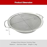 Dciustfhe 60 Mesh Stainless Steel Paint Strainer Filter Funnel for 5 Gallon view 3