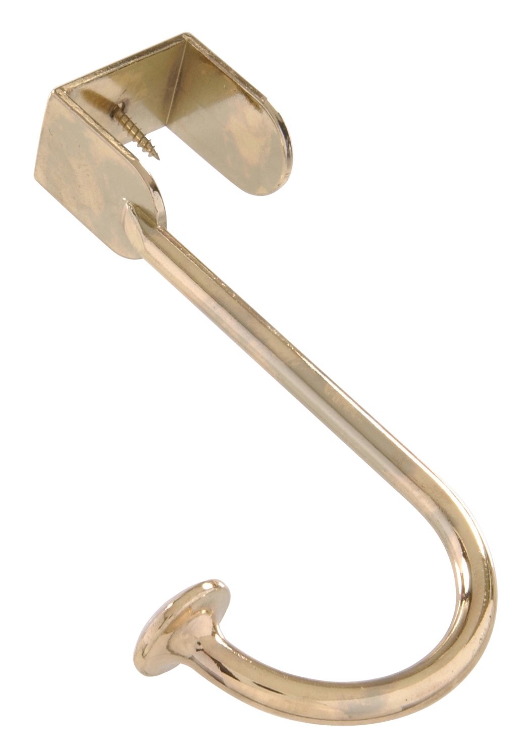 Hardware Essentials 852907 Over The Door Hook Brass