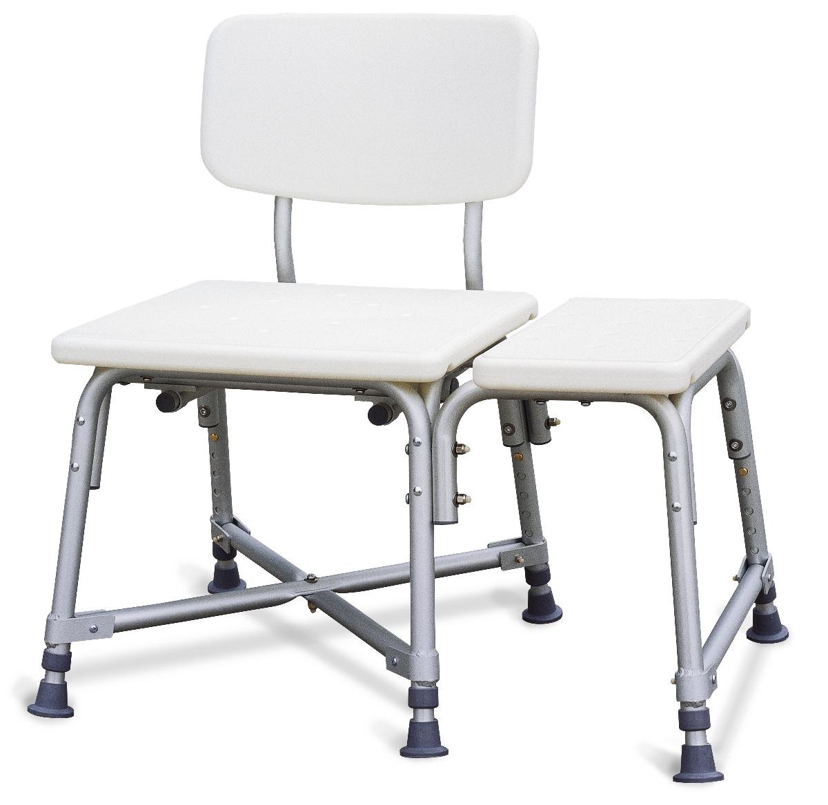 Medline Bariatric Heavy Duty Medical Transfer Bench, with Adjustable