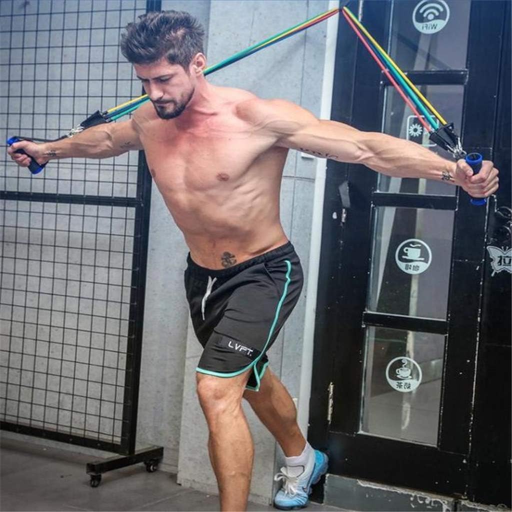 UNBRUVO 11Pcs Strength Training Fitness Set Multi Function Rally Elastic Rope,Resistance Bands Perfect for Yoga,Stay at Home Exercise Equipment