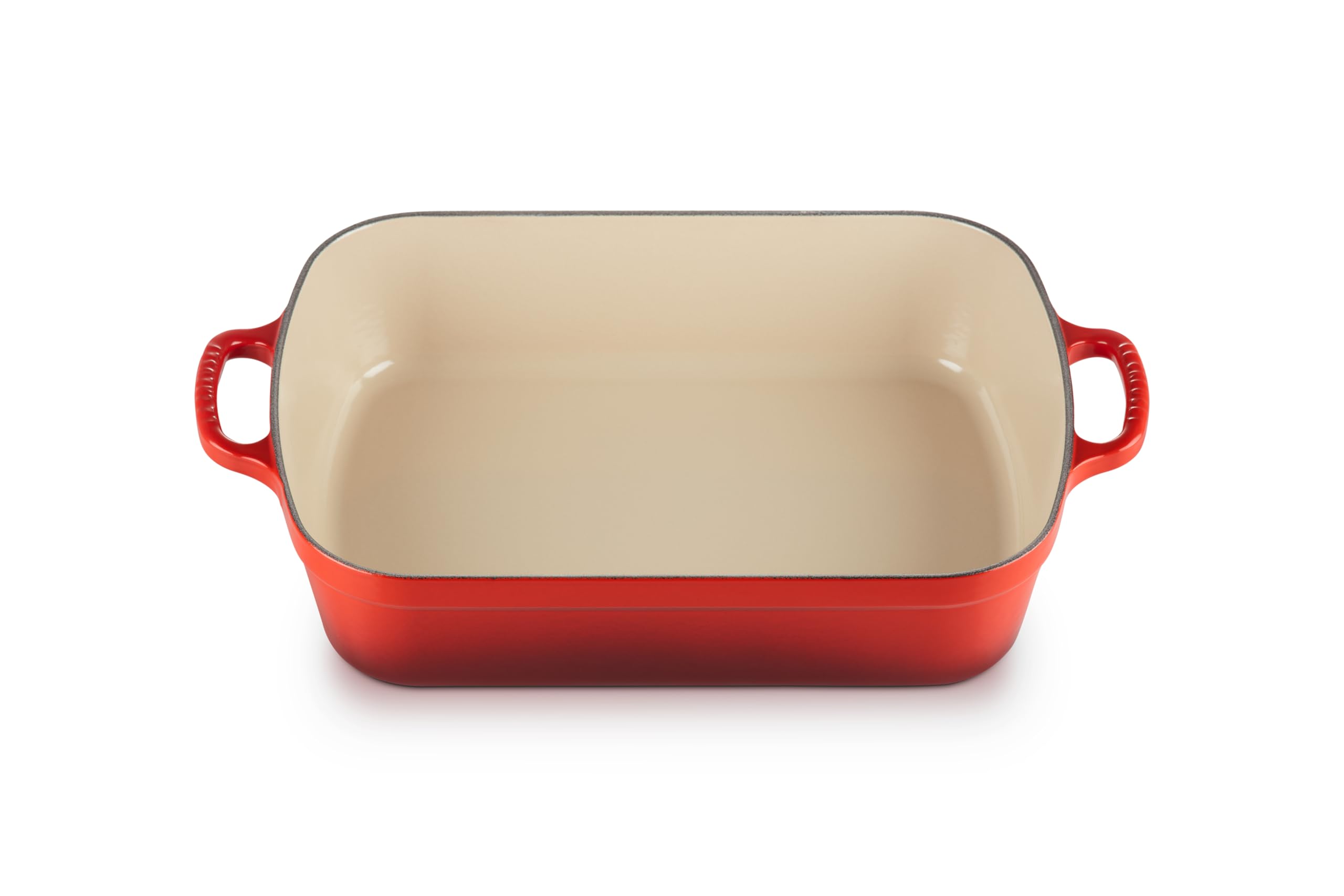 Le Creuset Signature Enamelled Cast Iron Rectangular Roasting Dish, 33 cm, 4.9 litres, Cerise, 20184330602422
