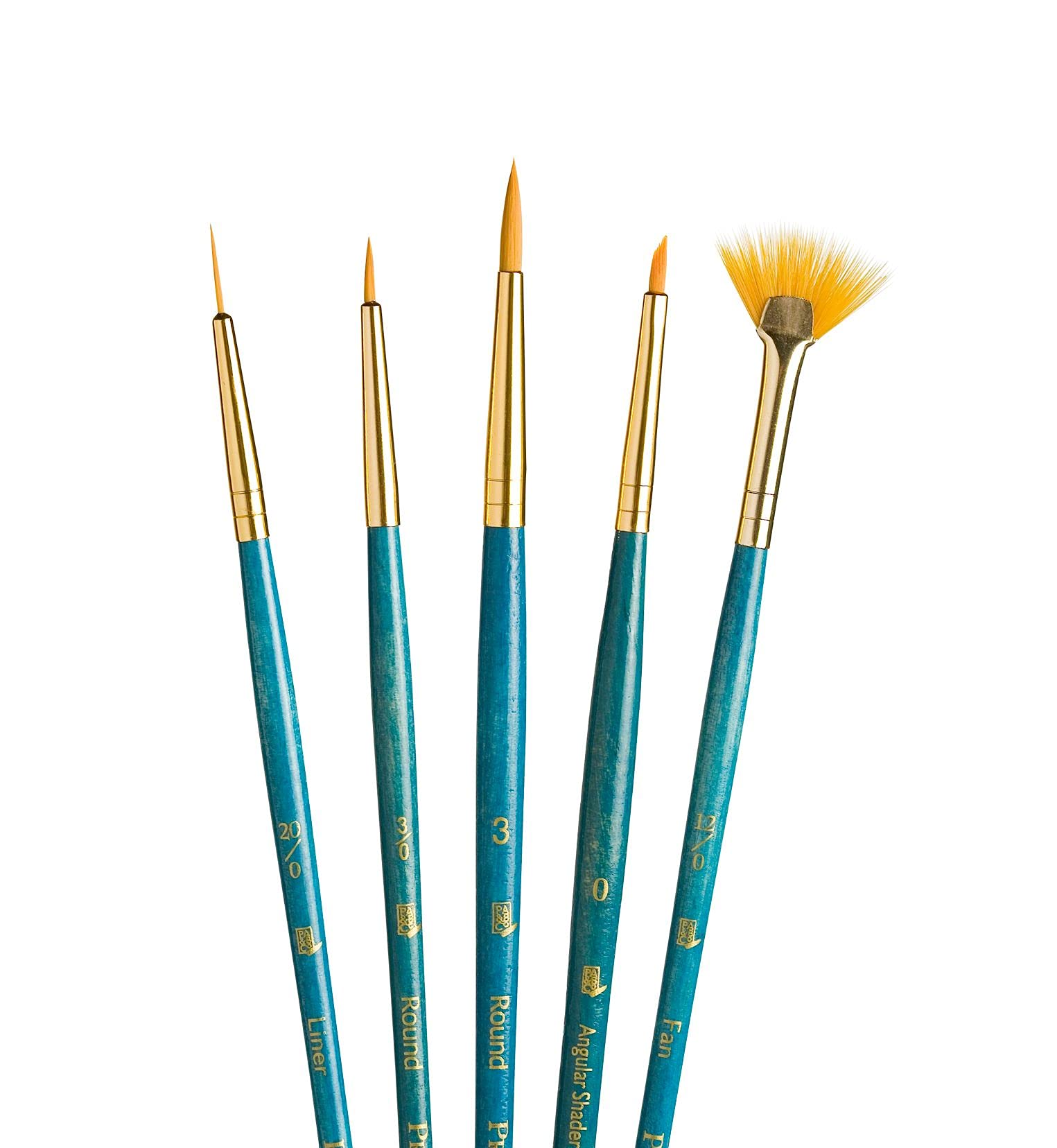 Princeton Art & Brush Synthetic Gold Taklon Real Value Brush Set
