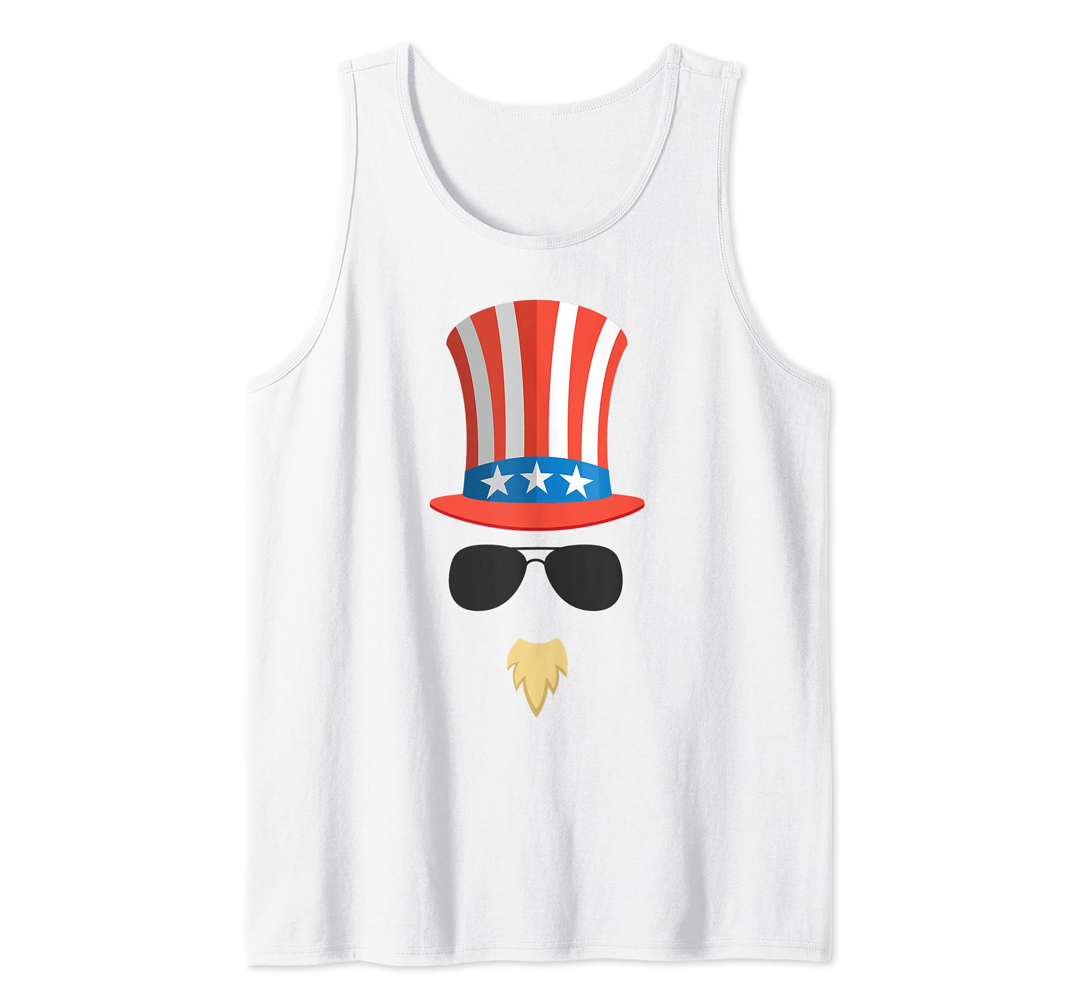 Fourth of July 4th Apparel Patriotic USA Flag American Sam Tank Top