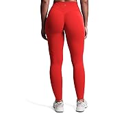 Aoxjox Women's Workout Velura Leggings High Waisted Hidden Scrunch PlushFlex™ Buttery Soft Yoga Pants 26"