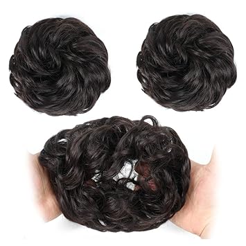 Amazon Com Mychanson 1 Pack Girl Curly Messy Ponytail Holder