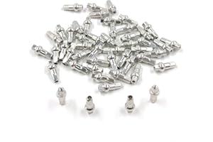 HERERO Ultralight Double Square Bicycle Nipples Aluminum Alloy 14.4 16 18mm Silver Head 14G for MTB Road Bike Spoke (Color : 