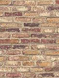 NextWall Faux Rustic Red Brick Peel and Stick
